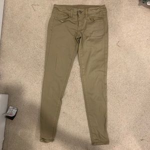 American Eagle Khaki Colored Jeggings